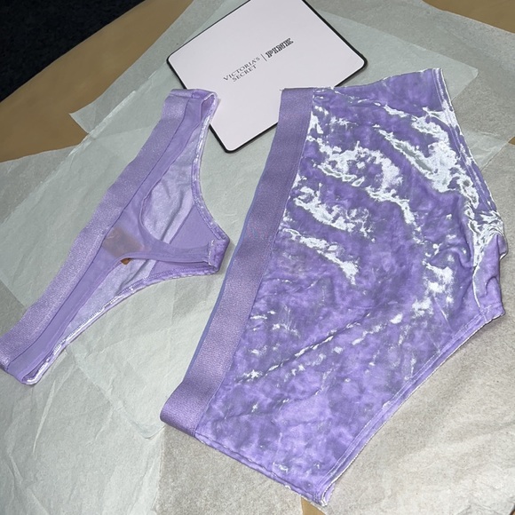 2pcs UNISEX Victoria’s Secret/PINK VELVET Boyshort & Thong Underwear - Picture 10 of 15